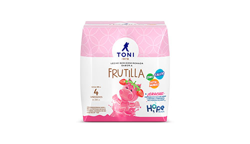 4 Pack Tetra Toni Leche Semidescremada Frutilla