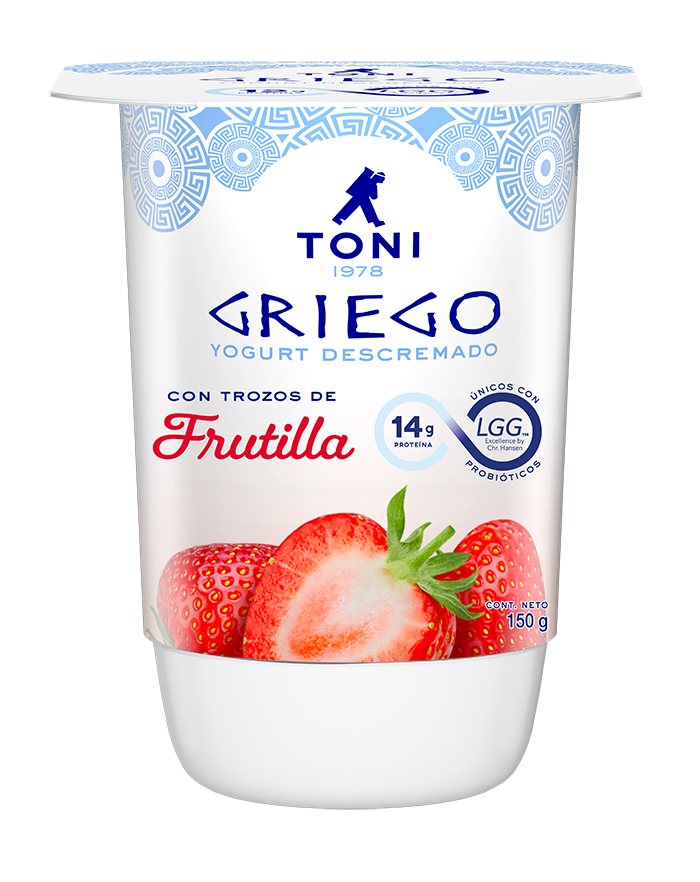 Yoghurt griego trozos frutilla