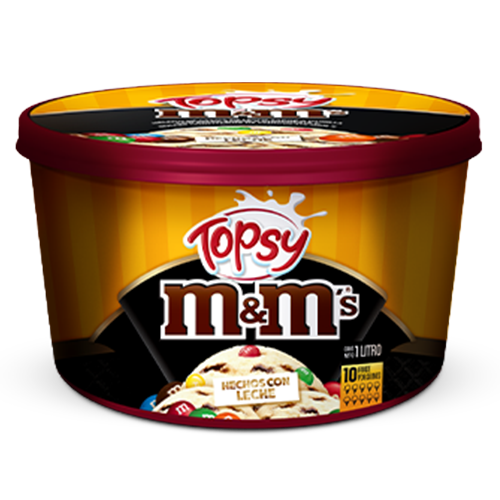 Topsy Helado litro de m&m